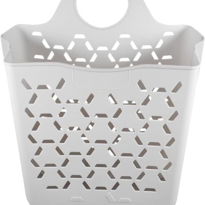 Collapsible Hanging Laundry Basket Wall Mounted Foldable Laundry Hamper with Carry Handle Space-Saving Dirty Cloth Storage 15.15 X 11.79 X 6.69 Inch