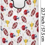 Collapsible Laundry Basket American Football Helmet,Laundry Hamper with Handle,Waterproof Foldable Dirty Cloth Toy Organizer for Laundry Room Living Room Bedroom Colleage Dorm