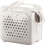 45L Foldable Laundry Basket, Plastic Collapsible Laundry Baskets with Handles, 12 Gallons Dirty Clothes Hamper for Dorm Laundry Room Organization, Freestanding Wall Hanging Laundry Hamper