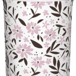 Pink Flower Laundry Hamper Flowers Laundry Basket Pink Floral Foldable Oxford Cloth Laundry Hamper Clothes Storage Bucket Toy Organizer For Bathroom/Laundry Storage/Bedroom 18.9×16.5 Inch