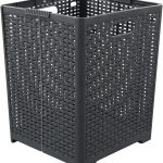 1-Pack 42 L Plastic Collapsible Laundry Basket, Gray Folding Laundry Hamper