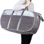 Pop Up Laundry Hamper，with Durable Handles collapsible laundry basket，Easy to Open and Fold for college Dorm,kids room，travel (Gray)…