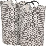2 Pack 115L Extra Large Laundry Basket Freestanding Laundry Hamper, Collapsible Laundrys Baskets Waterproof Laundry Bag with Padded Handles, Folding Tall Clothes Hamper, Hexagon
