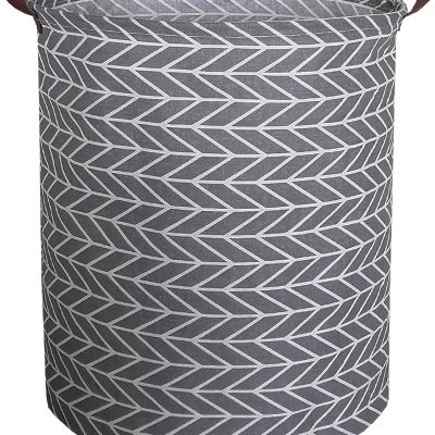 Large Round Storage Baskets,Collapsible Storage Bin, Dirty Laundry Hamper Baskets for Baby Boys and Girls, Office, Bedroom, Toys Nursery Kids Clothes Gift Basket(Arrowhead)